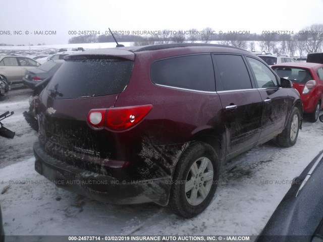 1GNKVGED3BJ282234 - 2011 CHEVROLET TRAVERSE LT MAROON photo 4