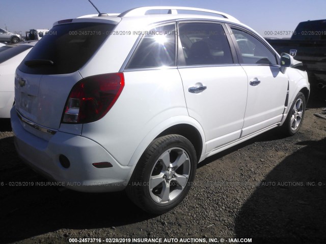 3GNAL4EK5ES628026 - 2014 CHEVROLET CAPTIVA LTZ WHITE photo 4