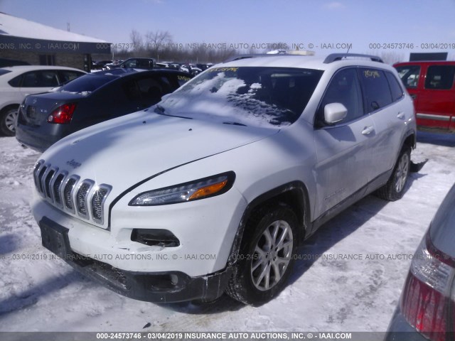 1C4PJLCB5FW683779 - 2015 JEEP CHEROKEE LATITUDE WHITE photo 2