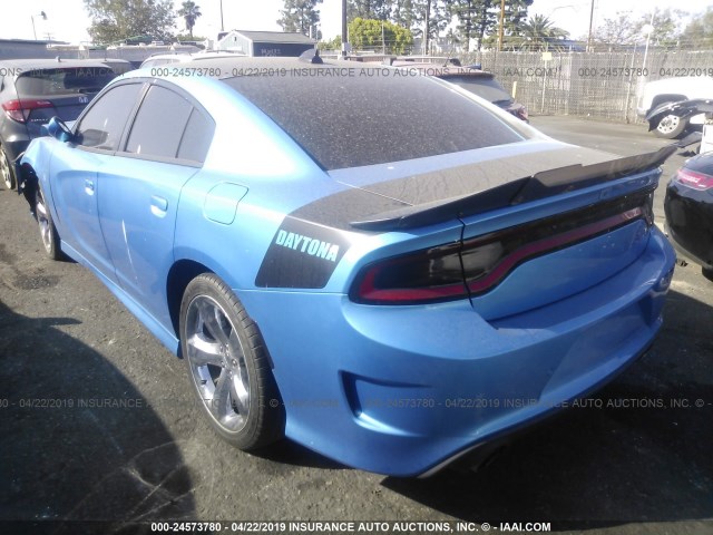 2C3CDXCT2JH284443 - 2018 DODGE CHARGER R/T BLUE photo 3