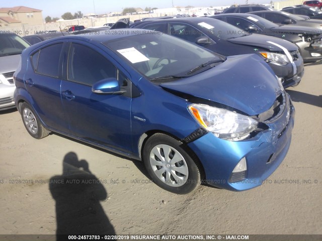 JTDKDTB31C1505954 - 2012 TOYOTA PRIUS C BLUE photo 1