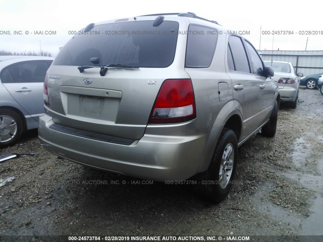 KNDJD733045236597 - 2004 KIA SORENTO EX/LX BEIGE photo 6