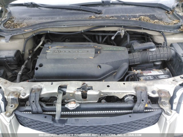 2HNYD18621H543590 - 2001 ACURA MDX TOURING GOLD photo 10