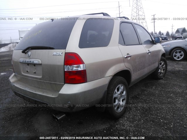 2HNYD18621H543590 - 2001 ACURA MDX TOURING GOLD photo 4