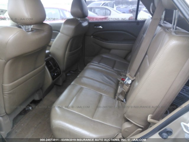 2HNYD18621H543590 - 2001 ACURA MDX TOURING GOLD photo 8