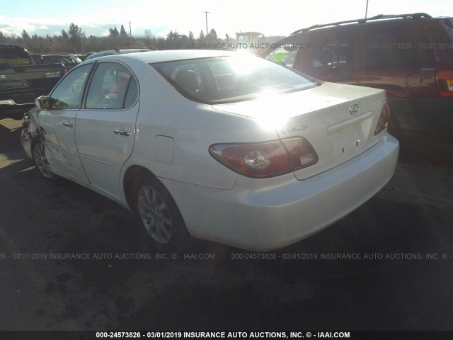 JTHBA30G645004307 - 2004 LEXUS ES 330 WHITE photo 3