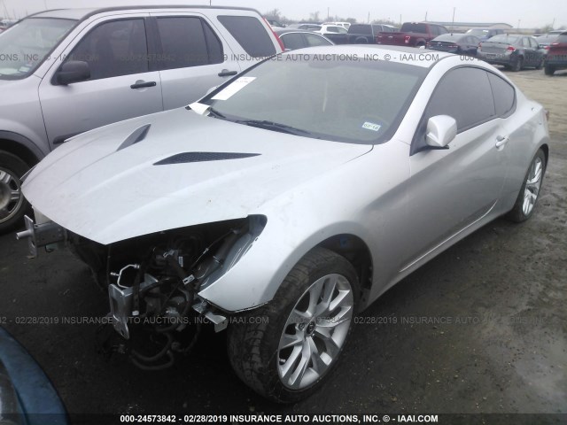 KMHHT6KD1DU101006 - 2013 HYUNDAI GENESIS COUPE 2.0T SILVER photo 2