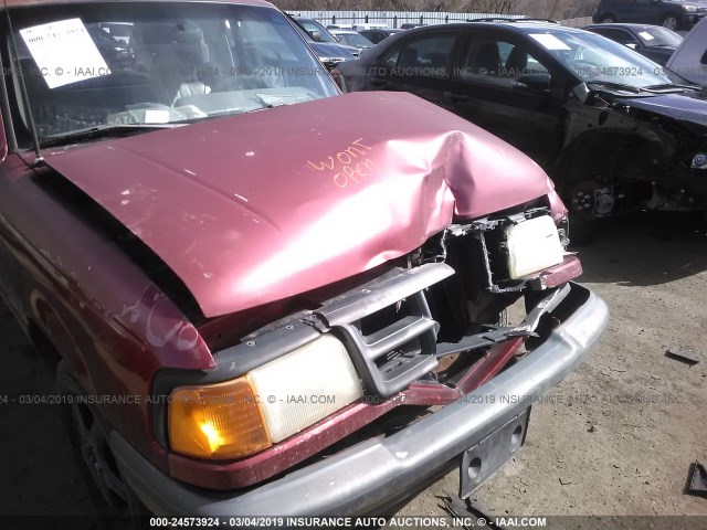 1FTCR10A6PPA78530 - 1993 FORD RANGER RED photo 6