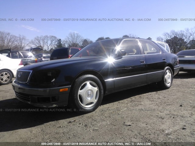 JT8BH28F1Y0169993 - 2000 LEXUS LS 400 BLACK photo 2