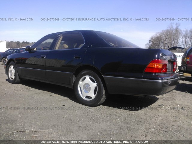 JT8BH28F1Y0169993 - 2000 LEXUS LS 400 BLACK photo 3