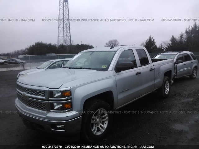 1GCVKREC6EZ216185 - 2014 CHEVROLET SILVERADO K1500 LT SILVER photo 2