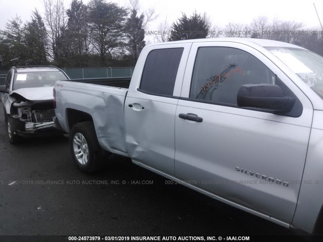 1GCVKREC6EZ216185 - 2014 CHEVROLET SILVERADO K1500 LT SILVER photo 6