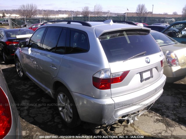 WBXPC93417WF05776 - 2007 BMW X3 3.0SI BLACK photo 3