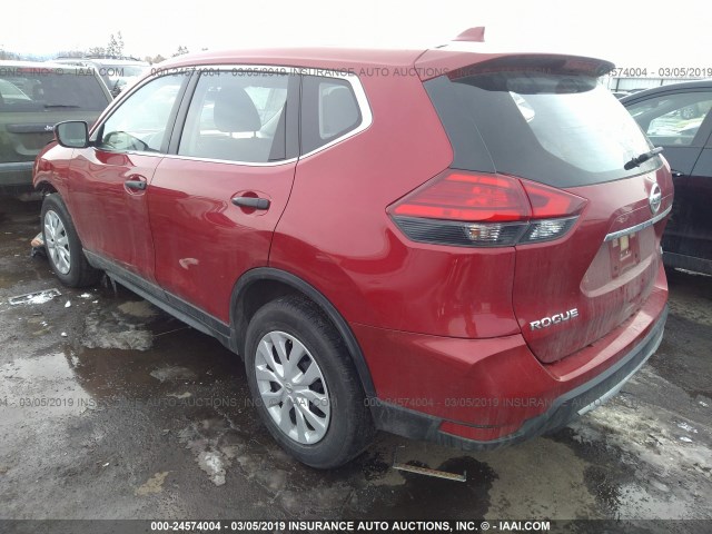 JN8AT2MV4HW265272 - 2017 NISSAN ROGUE S/SL/SV RED photo 3