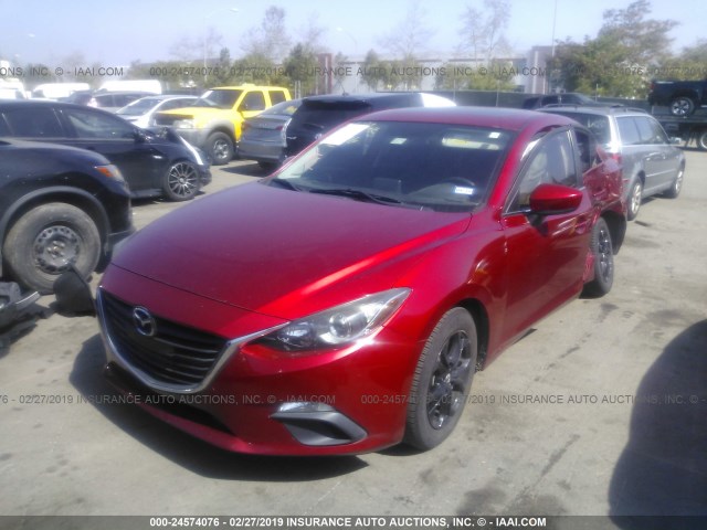 JM1BM1W79E1113373 - 2014 MAZDA 3 GRAND TOURING RED photo 2