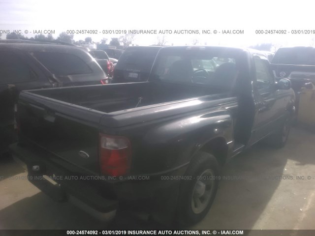 1FTYR10U81PA40997 - 2001 FORD RANGER BLACK photo 4