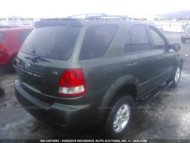 KNDJC733865541996 - 2006 KIA SORENTO EX/LX GREEN photo 4