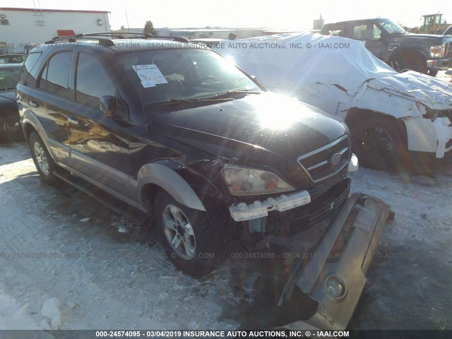 KNDJC733245237348 - 2004 KIA SORENTO EX/LX BLACK photo 1