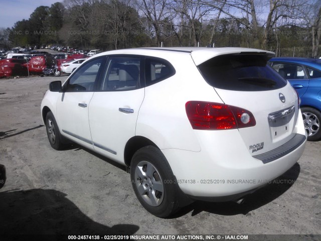 JN8AS5MT1BW161655 - 2011 NISSAN ROGUE S/SV/KROM WHITE photo 3