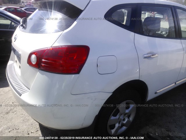 JN8AS5MT1BW161655 - 2011 NISSAN ROGUE S/SV/KROM WHITE photo 6