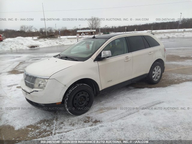 2LMDU88C17BJ07683 - 2007 LINCOLN MKX WHITE photo 2