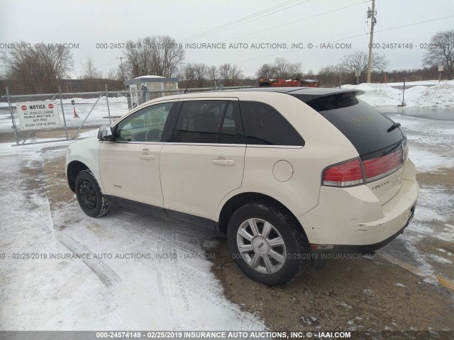 2LMDU88C17BJ07683 - 2007 LINCOLN MKX WHITE photo 3