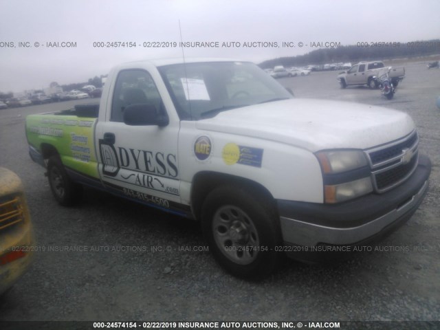 1GCEC14X56Z260635 - 2006 CHEVROLET SILVERADO C1500 WHITE photo 1