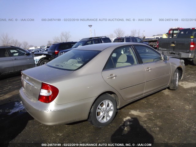 4T1BE32K64U881131 - 2004 TOYOTA CAMRY LE/XLE/SE GOLD photo 4