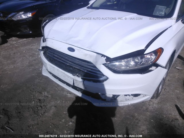 3FA6P0LU1JR162246 - 2018 FORD FUSION SE HYBRID WHITE photo 6