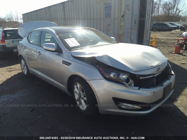 KNAGN4A63B5163349 - 2011 KIA OPTIMA EX/SX SILVER photo 1