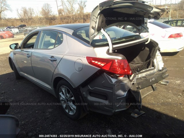 KNAGN4A63B5163349 - 2011 KIA OPTIMA EX/SX SILVER photo 3