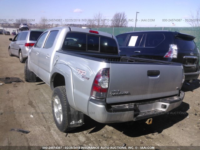 3TMLU4EN1BM066537 - 2011 TOYOTA TACOMA DOUBLE CAB 银色 照片 3