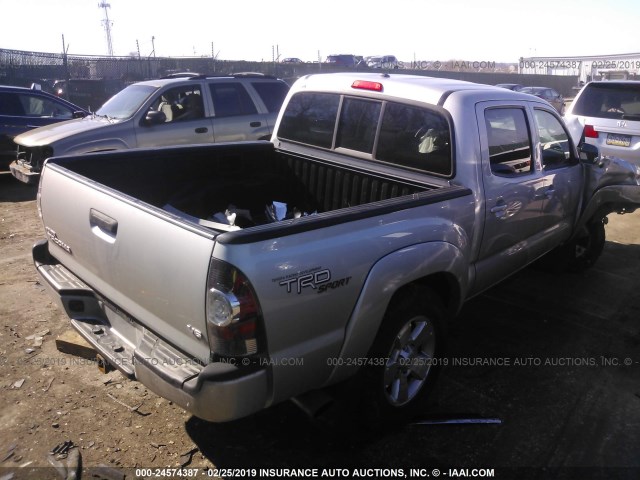 3TMLU4EN1BM066537 - 2011 TOYOTA TACOMA DOUBLE CAB 银色 照片 4