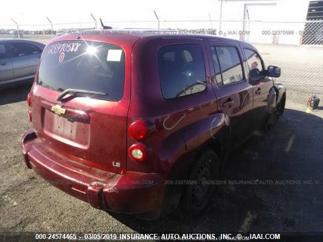 3GNCA13D78S661874 - 2008 CHEVROLET HHR LS MAROON photo 4