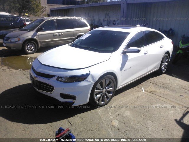 1G1ZH5SX6HF182506 - 2017 CHEVROLET MALIBU PREMIER WHITE photo 2