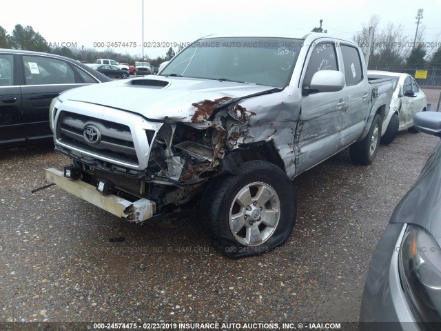 3TMJU4GN7AM101715 - 2010 TOYOTA TACOMA DOUBLE CAB PRERUNNER SILVER photo 2