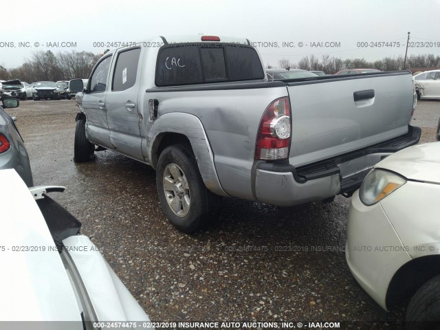 3TMJU4GN7AM101715 - 2010 TOYOTA TACOMA DOUBLE CAB PRERUNNER SILVER photo 3