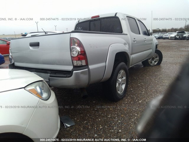 3TMJU4GN7AM101715 - 2010 TOYOTA TACOMA DOUBLE CAB PRERUNNER SILVER photo 4
