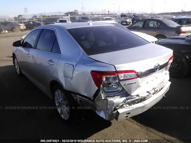 4T1BD1FK0EU131971 - 2014 TOYOTA CAMRY HYBRID/LE/XLE SILVER photo 3