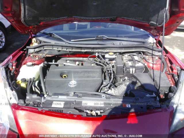 JM1BL1U68B1446267 - 2011 MAZDA 3 S RED photo 10