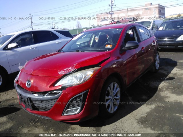 JM1BL1U68B1446267 - 2011 MAZDA 3 S RED photo 2