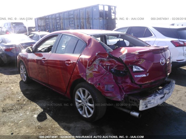 JM1BL1U68B1446267 - 2011 MAZDA 3 S RED photo 3