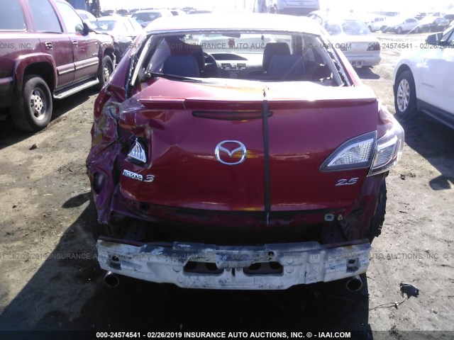 JM1BL1U68B1446267 - 2011 MAZDA 3 S RED photo 6