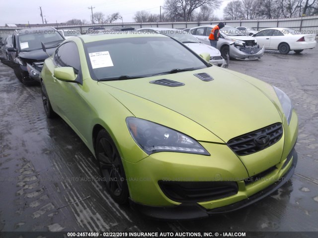 KMHHT6KD6AU042191 - 2010 HYUNDAI GENESIS COUPE  GREEN photo 1