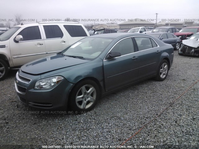 1G1ZG57B79F159737 - 2009 CHEVROLET MALIBU LS BLUE photo 2