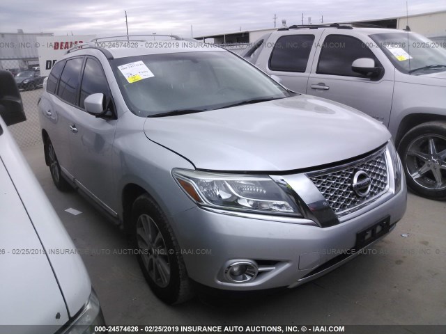 5N1AR2MN4EC697346 - 2014 NISSAN PATHFINDER SILVER photo 1