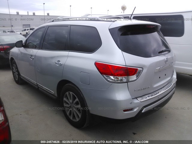 5N1AR2MN4EC697346 - 2014 NISSAN PATHFINDER SILVER photo 3