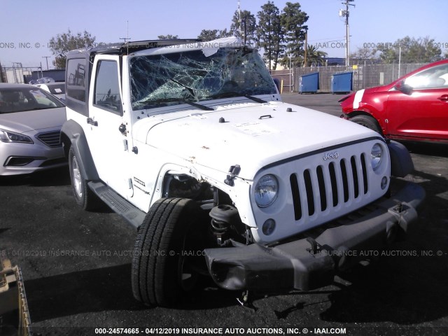 1C4AJWAG2JL875323 - 2018 JEEP WRANGLER SPORT WHITE photo 1