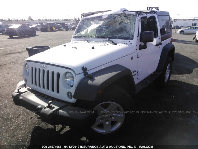 1C4AJWAG2JL875323 - 2018 JEEP WRANGLER SPORT WHITE photo 2