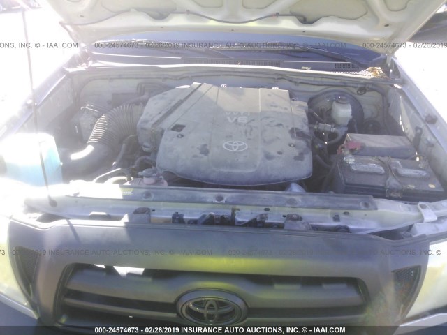 5TEUU42N07Z359252 - 2007 TOYOTA TACOMA ACCESS CAB ვერცხლისფერი ფოტო 10